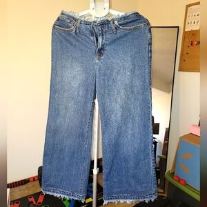 Petite wide leg jeans